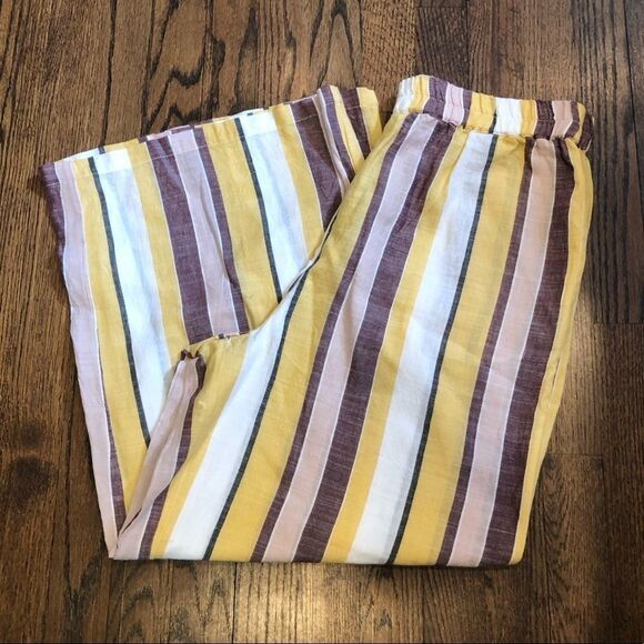 New Anthro Seafolly Talia Striped Cropped Pants - Picture 5 of 6